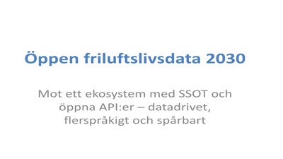 Öppen friluftsdata 2030